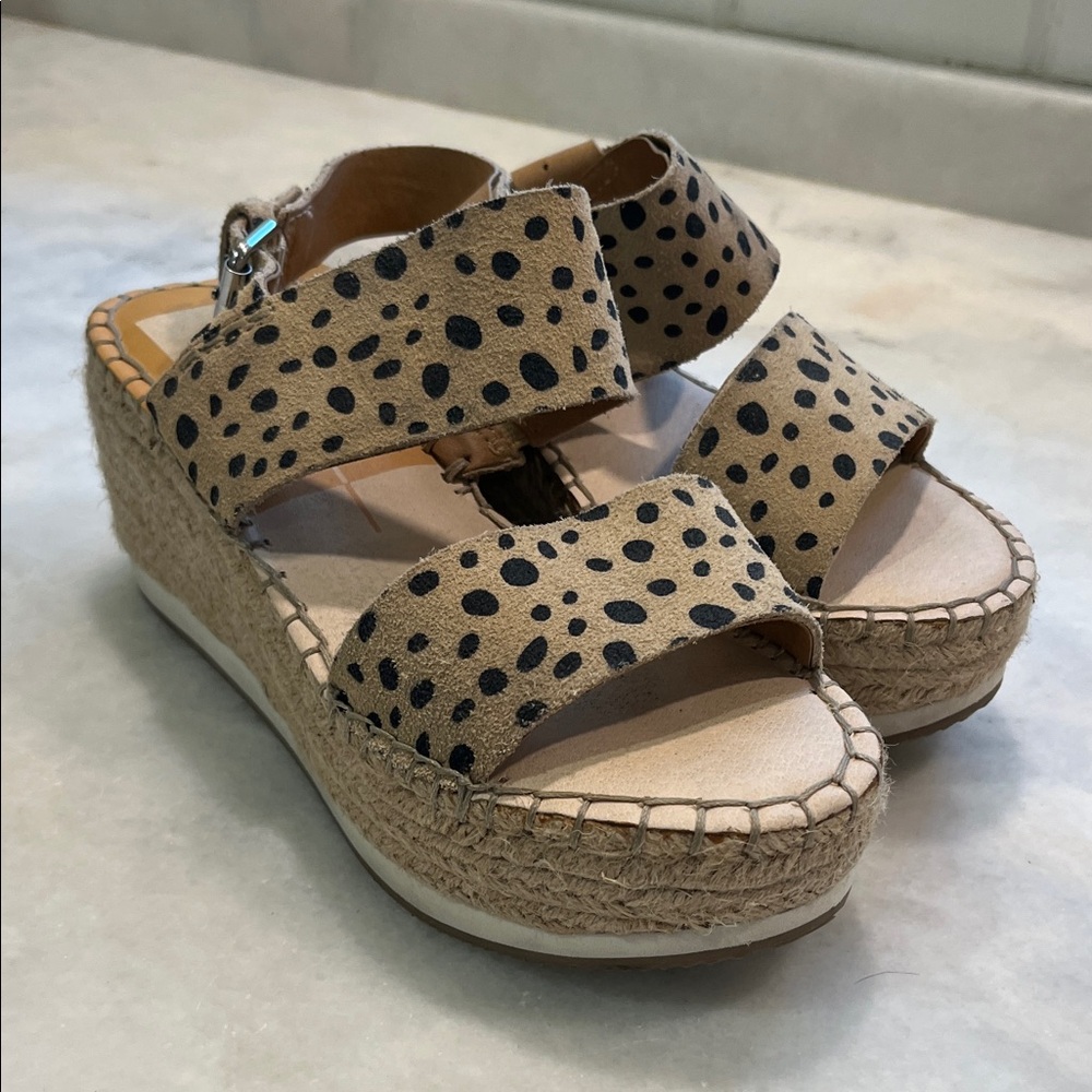 Dolce Vita Mauri Cheetah Espadrille Platform Sandal - size 7.5